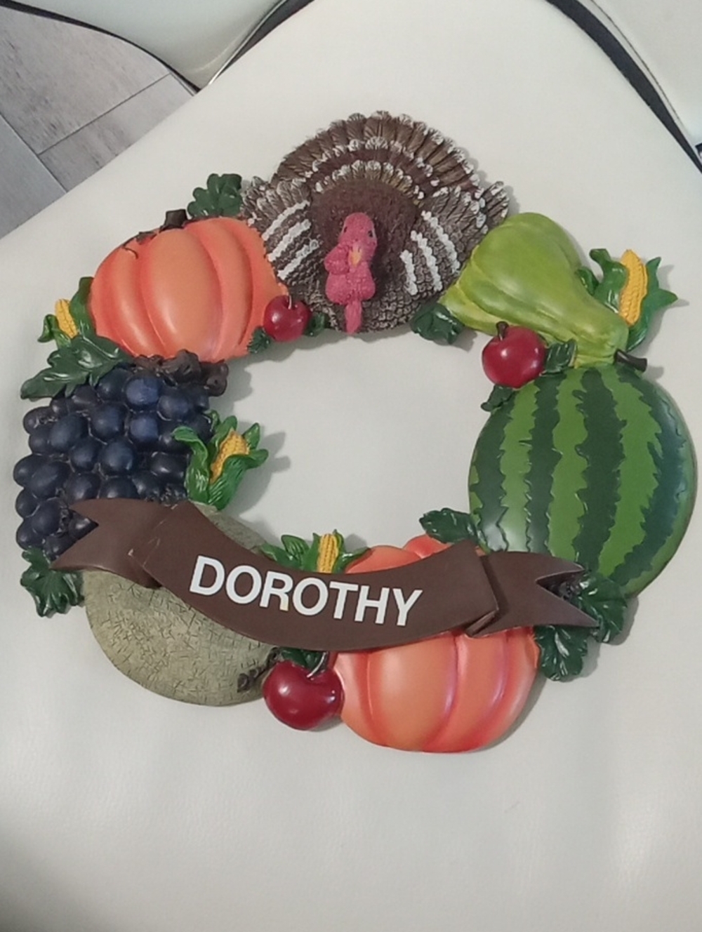 Dorothy Personalized Fall Harvest Wreath - Multicolor